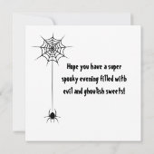 Carte Halloween citrouille (Dos)