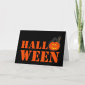 Carte Halloween citrouille (Devant)