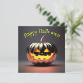 Carte Halloween Citrouille brillant (Debout devant)