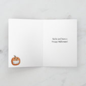 Carte Halloween Citrouille de dentiste (Intérieur)