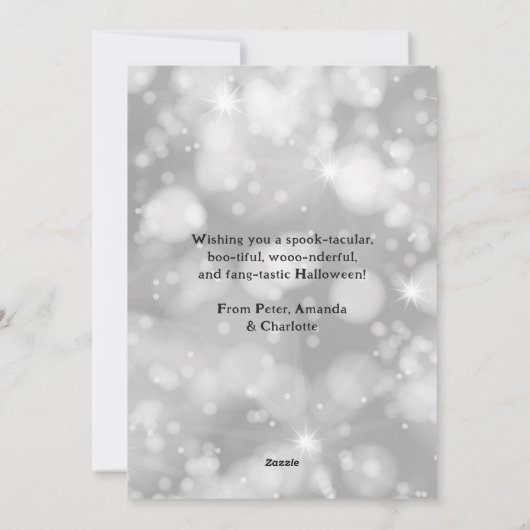 Carte Halloween Citrouille éffrayant (Dos)