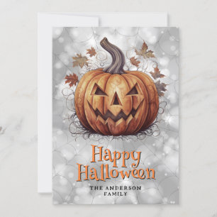 Carte Halloween Citrouille éffrayant