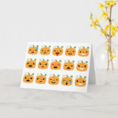 Carte halloween citrouille emojis (Fleur jaune)