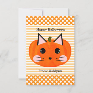 Carte Halloween Citrouille enfant