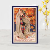 Carte Halloween Citrouille Heads (Fleur jaune)