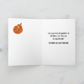 Carte Halloween Citrouille Humour, Grunge, Menacing look (Intérieur)