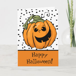 Carte Halloween Citrouille Mignonne