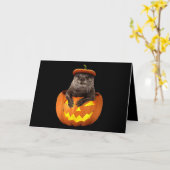 Carte Halloween citrouille Otter| Loter (Fleur jaune)