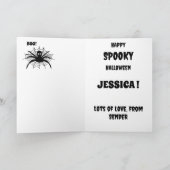 Carte Halloween Citrouille rétro orange (Intérieur)