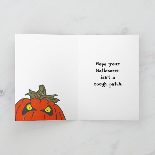 Carte Halloween Citrouille "ROUGH PATCH" (Intérieur)