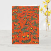 Carte Halloween Citrouille "ROUGH PATCH" (Fleur jaune)