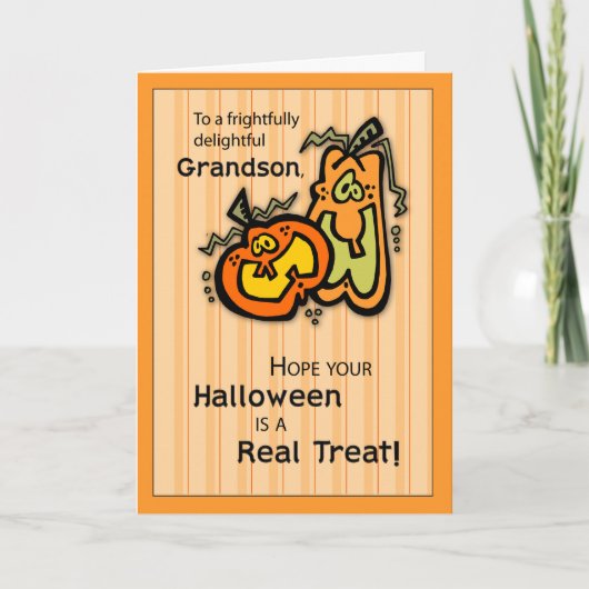 Carte Halloween Citrouilles de Grandson (Devant)