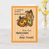 Carte Halloween Citrouilles du Grand Nephew (Fleur jaune)