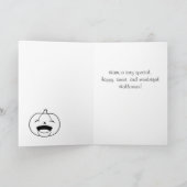 Carte Halloween Citrouilles et chat noir (Intérieur)