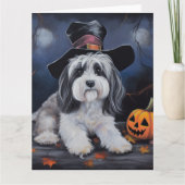 Carte Halloween Citrouilles Havanais effraie (Devant)