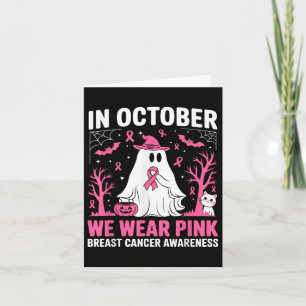 Carte Halloween Conscience du cancer du sein En Octobre 
