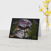 Carte Halloween contents (Fleur jaune)