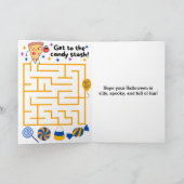 Carte Halloween Cookie Mummy Maze Grandson (Intérieur)