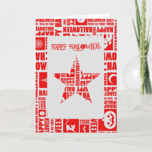 Carte Halloween Cool Personnalisé Whimsical Typographie