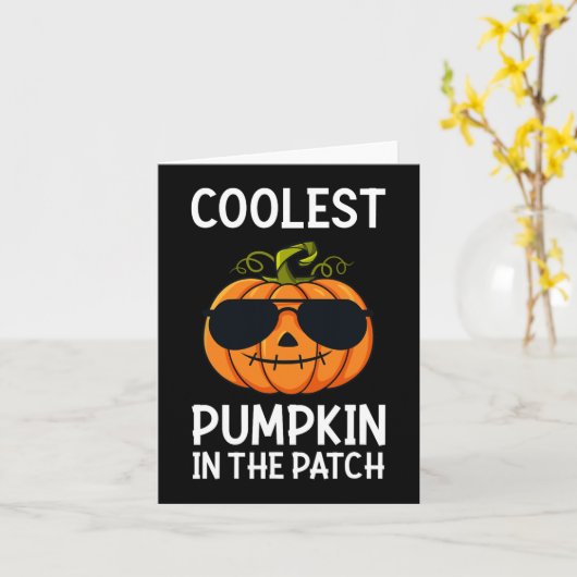 Carte Halloween Coolest (Fleur jaune)