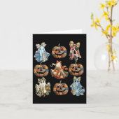 Carte Halloween Coquette Bow Citrouille Ghost Patchwork (Fleur jaune)