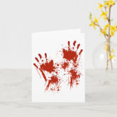 Carte Halloween Costume mains de sang Zombie tenue (Fleur jaune)