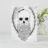 Carte Halloween Crâne de Marin (Debout devant)