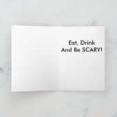 Carte Halloween crâne effrayant (Intérieur)