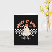 Carte Halloween Creep It Real Ghost Boy Automne saison S (Fleur jaune)