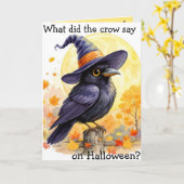 Carte "Halloween Crow" Blague pour enfants Halloween (Fleur jaune)