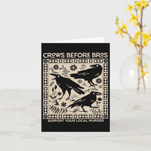 Carte Halloween Crows Avant Bros Funky Support Your Loc (Fleur jaune)