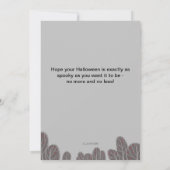 Carte Halloween Cute Cat & Jack-o’-lanterne Citrouille (Dos)