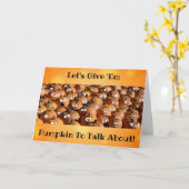 Carte Halloween Cute Funny Citrouille Automne Automne (Fleur jaune)