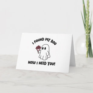 Carte Halloween Cute Ghost Boo Funny Bridesmaid Proposit
