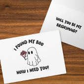 Carte Halloween Cute Ghost Boo Funny Bridesmaid Proposit