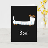 Carte Halloween Dachshund (Fleur jaune)