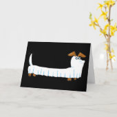 Carte Halloween Dachshund (Fleur jaune)