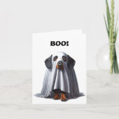 Carte Halloween Dachshund Ghost (Devant)