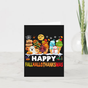 Carte Halloween d'automne Thanksgiving Noël Happy Hallot