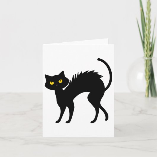 Carte Halloween de chats noirs - Chats noirs (Devant)