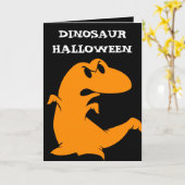 Carte Halloween de Dinosaure (Fleur jaune)