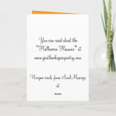 Carte Halloween de hamster mignon (Dos)