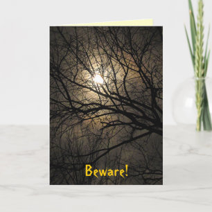 Carte Halloween de la lune mystique