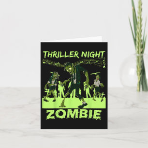 Carte Halloween de la nuit de thriller danser Zombie