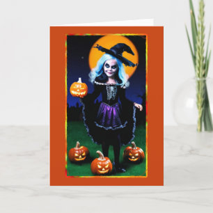 Carte Halloween de la Petite Sorcière