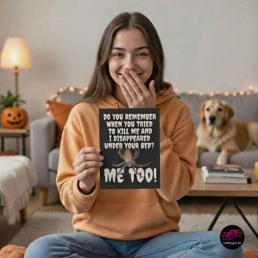 Carte Halloween de la vengeance d'une araignée