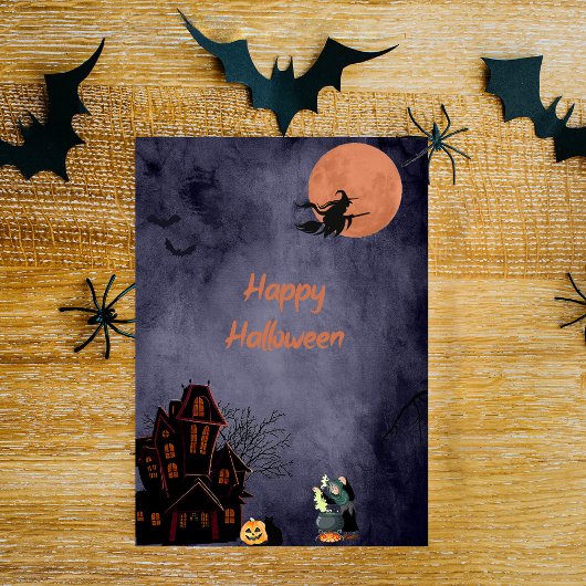Carte Halloween de nuit