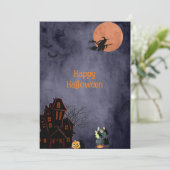 Carte Halloween de nuit (Debout devant)