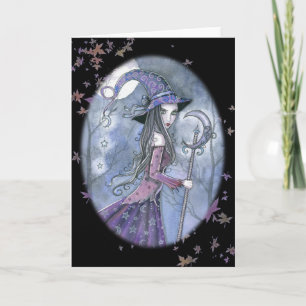 Carte Halloween de Purple Witch par Molly Harrison