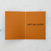 Carte Halloween de sorcière avec un chiot maltais (Intérieur)